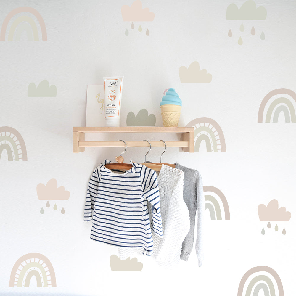Peel and Stick PVC Small Nursery Rainbow Wall Stickers