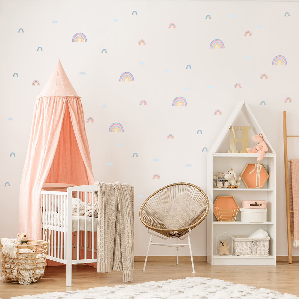 Peel and Stick PVC Small INS Rainbow Wall Stickers