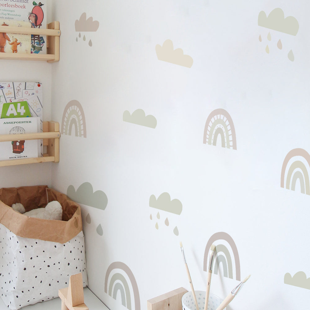 Peel and Stick PVC Small Nursery Rainbow Wall Stickers