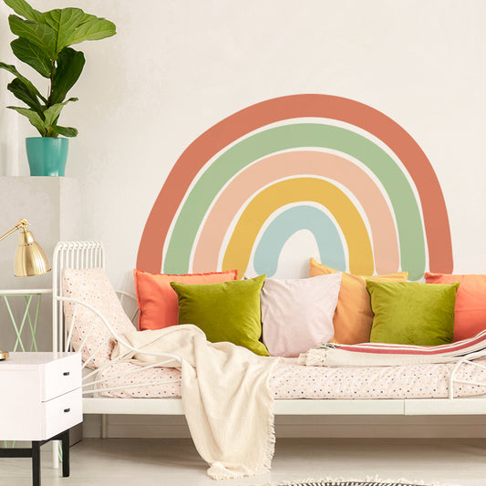 Peel and Stick Large Earthy Colors Rainbow Wall Stickers