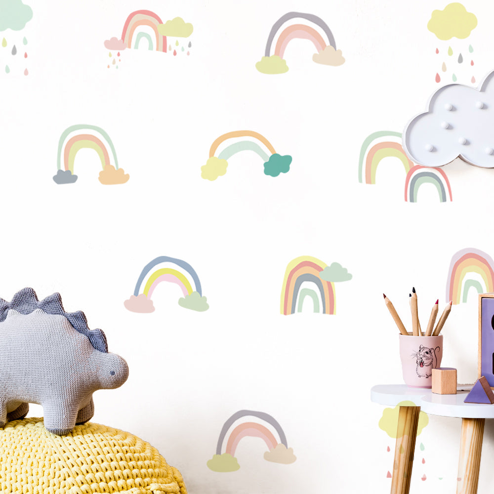 Peel and Stick Small PVC Nursery Rainbow Wall Stickers