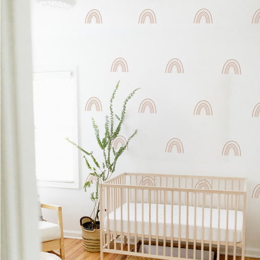 Peel and Stick PVC Watercolor Rainbow Wall Stickers