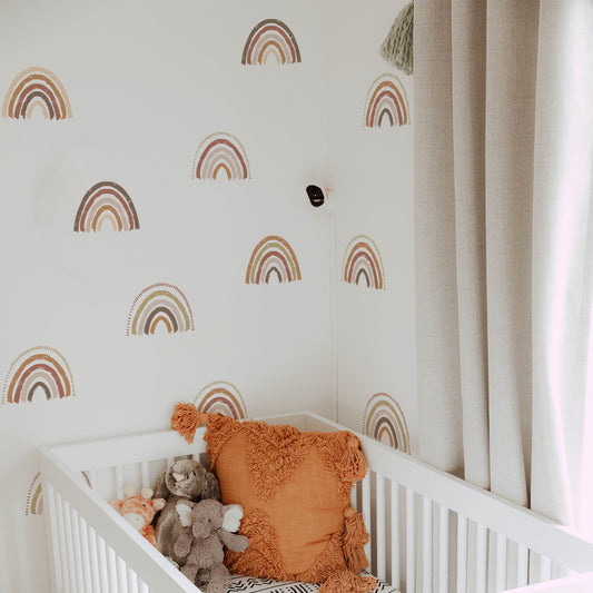 Peel and Stick PVC Watercolor Rainbow Wall Stickers