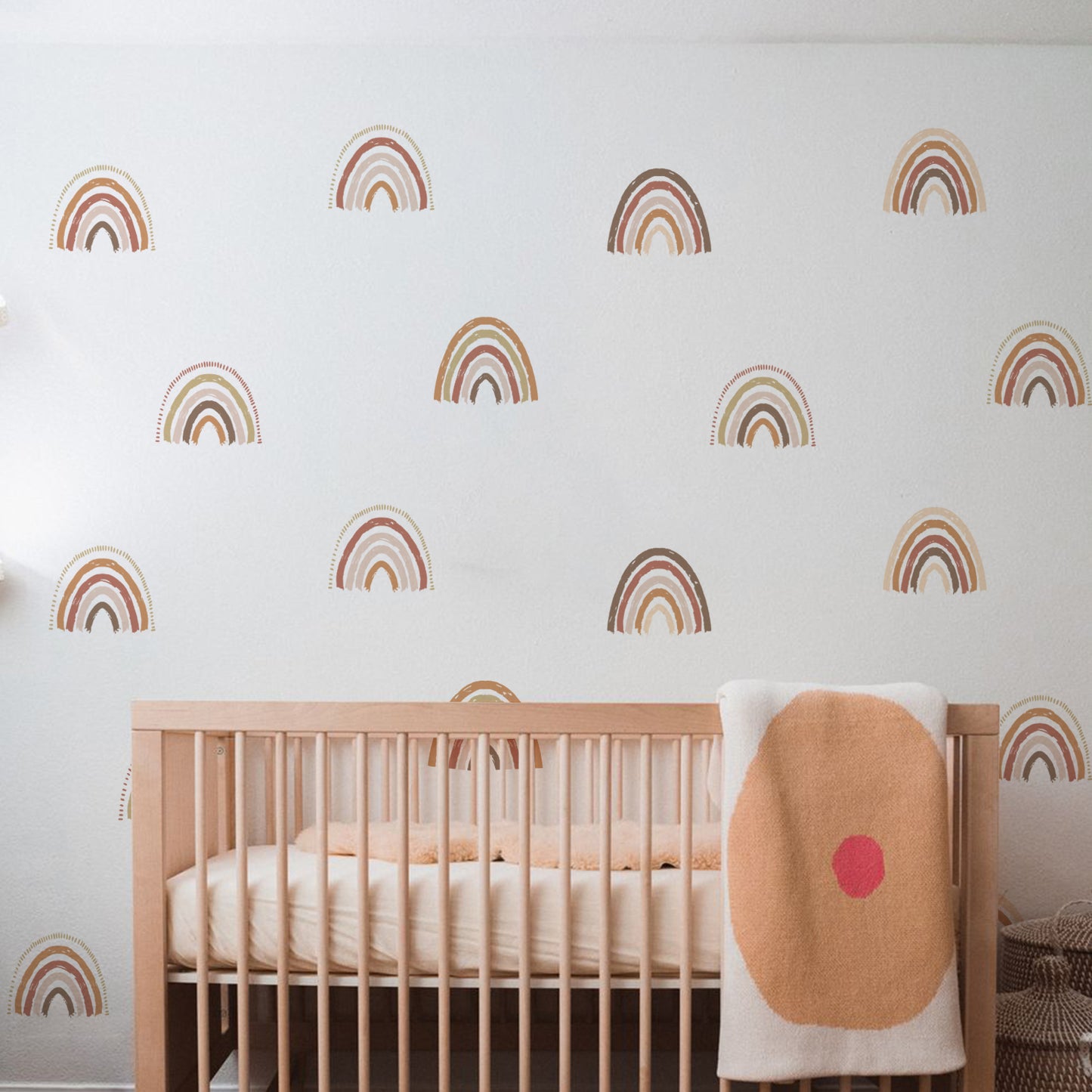 Peel and Stick PVC Watercolor Rainbow Wall Stickers