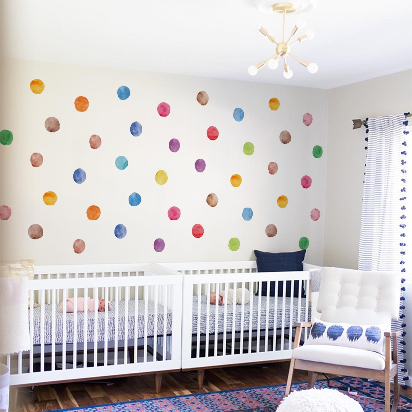 Peel and Stick PVC Large Watercolor Dot Wall Stickers