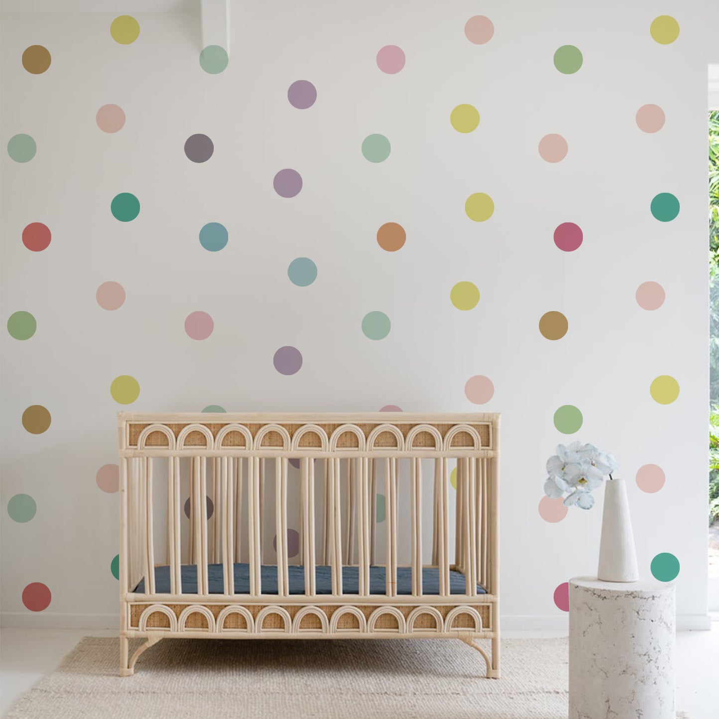 Peel and Stick PVC Large Boho Cartoon Dot Wall Stickers