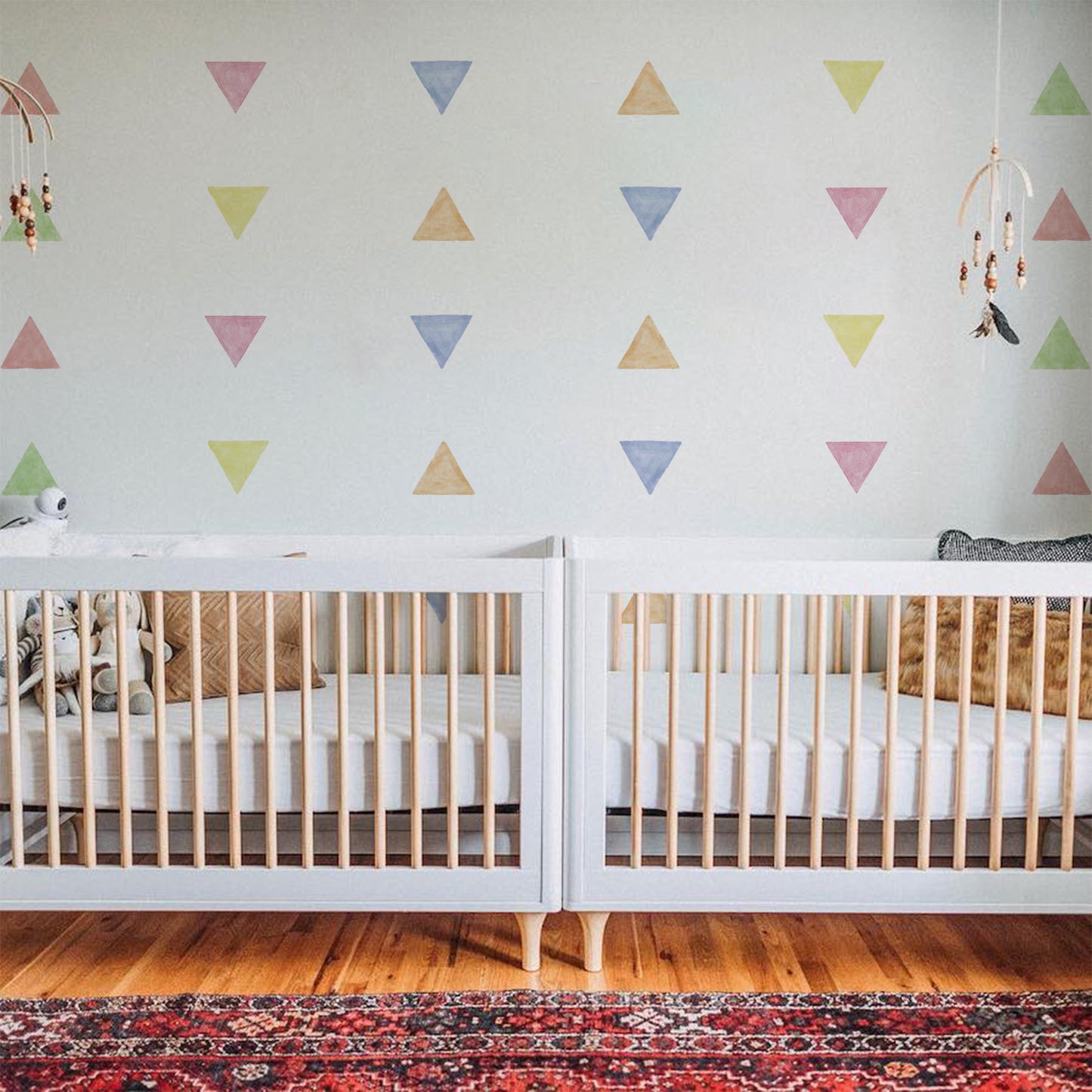 Peel and Stick PVC Large Boho Watercolor Triangle Wall Stickers