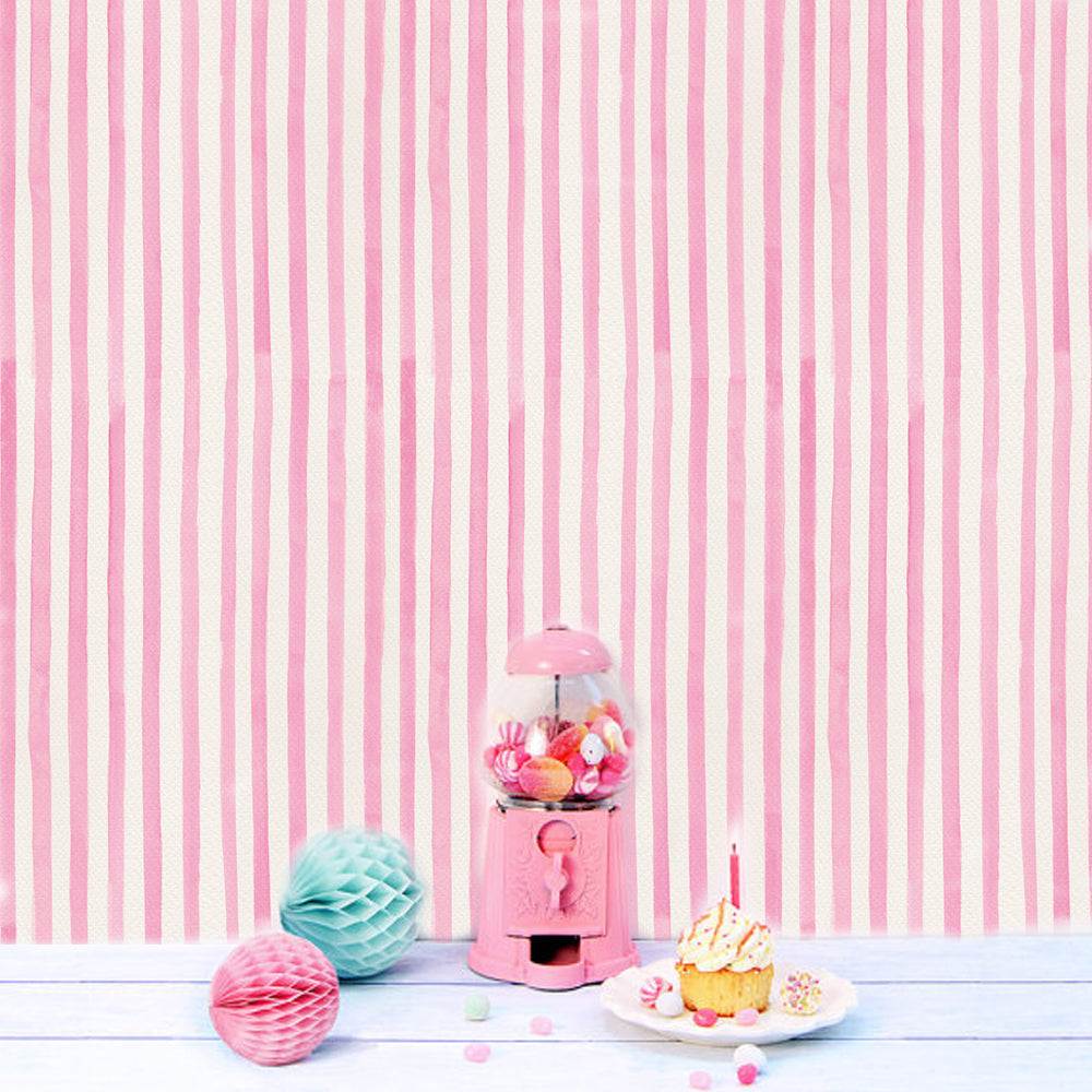 Peel and Stick PVC Small Geometric Red Wave Pattern Wall Decals