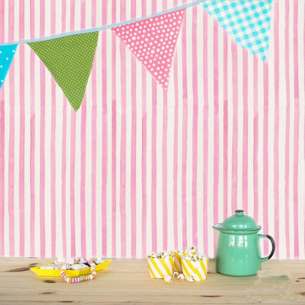 Peel and Stick PVC Small Geometric Red Wave Pattern Wall Decals