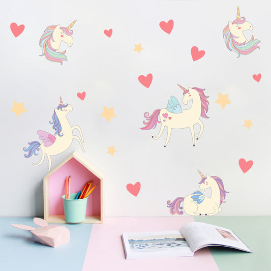 Peel and Stick PVC Small Unicorn Wall Stickers