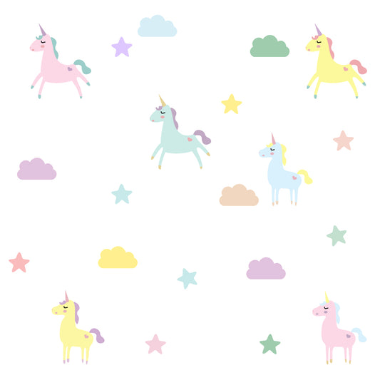 Peel and Stick PVC Small Unicorn Wall Stickers