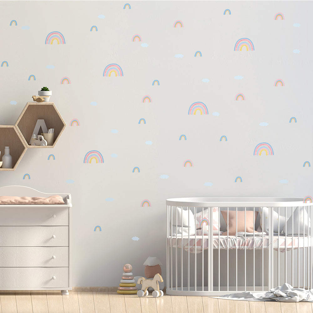 Peel and Stick PVC Small INS Rainbow Wall Stickers