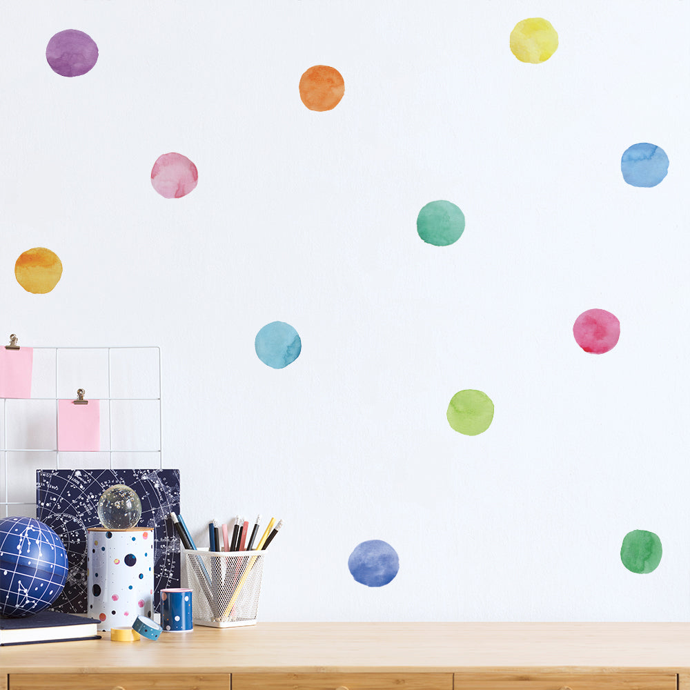 Peel and Stick PVC Big Geometric Multicolor Dot Wall Decals