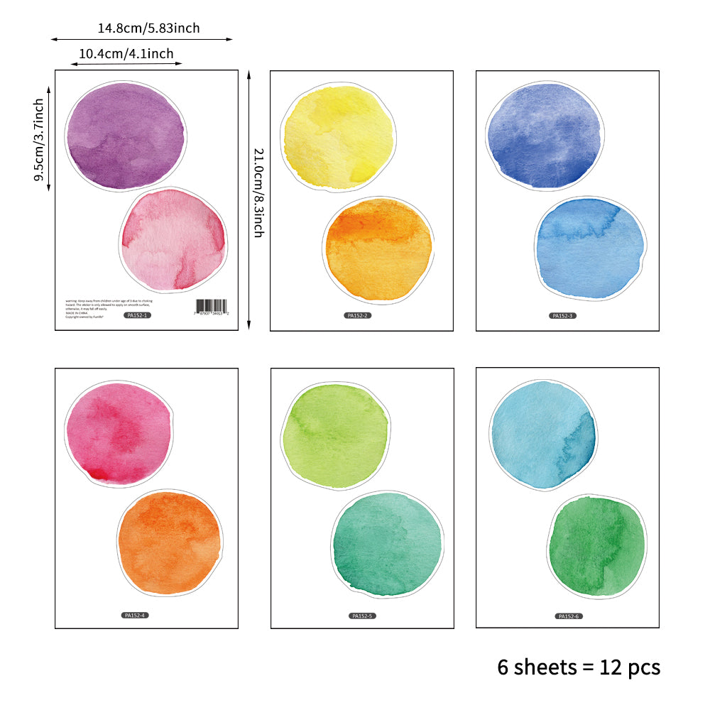 Peel and Stick PVC Big Geometric Multicolor Dot Wall Decals