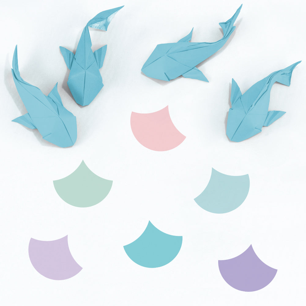 Peel and Stick PVC Small Geometric Fish Scale Shape Wall Decals