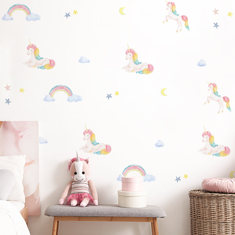Peel and Stick PVC Small Dreamland Unicorn Wall Stickers