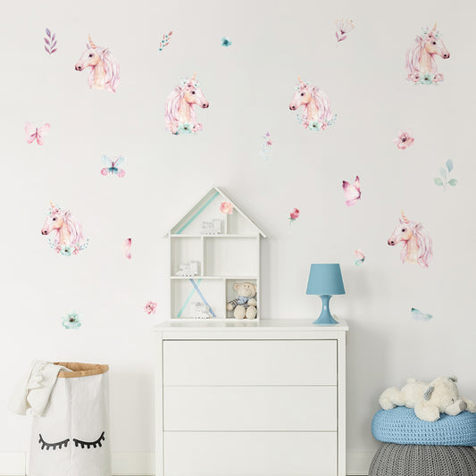 Peel and Stick PVC Small Unicorn Wall Stickers