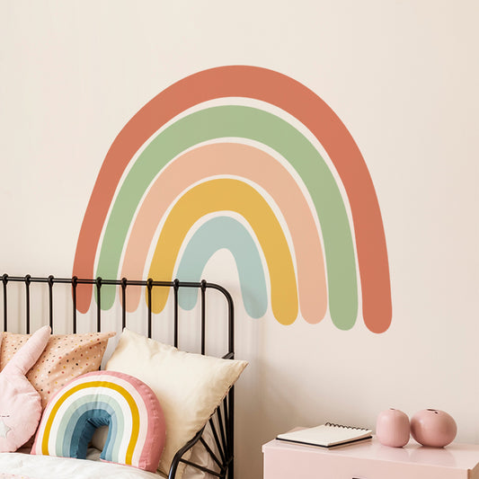 Peel and Stick Large Earthy Colors Rainbow Wall Stickers