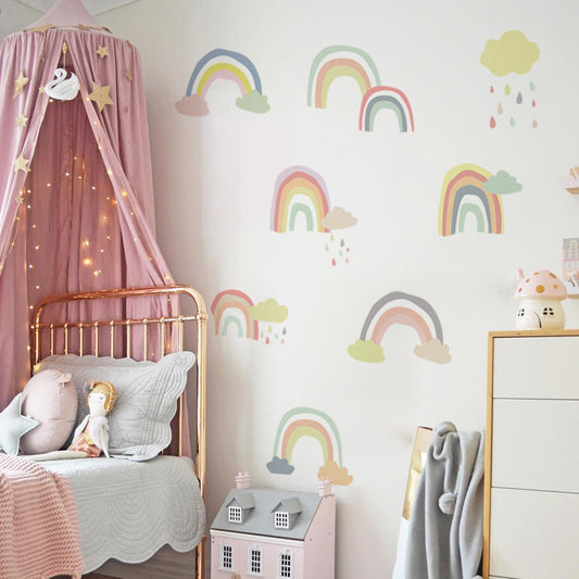 Peel and Stick Small PVC Nursery Rainbow Wall Stickers