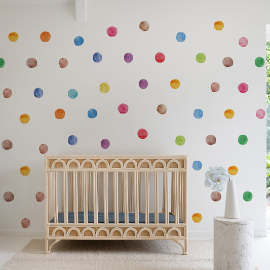 Peel and Stick PVC Large Watercolor Dot Wall Stickers