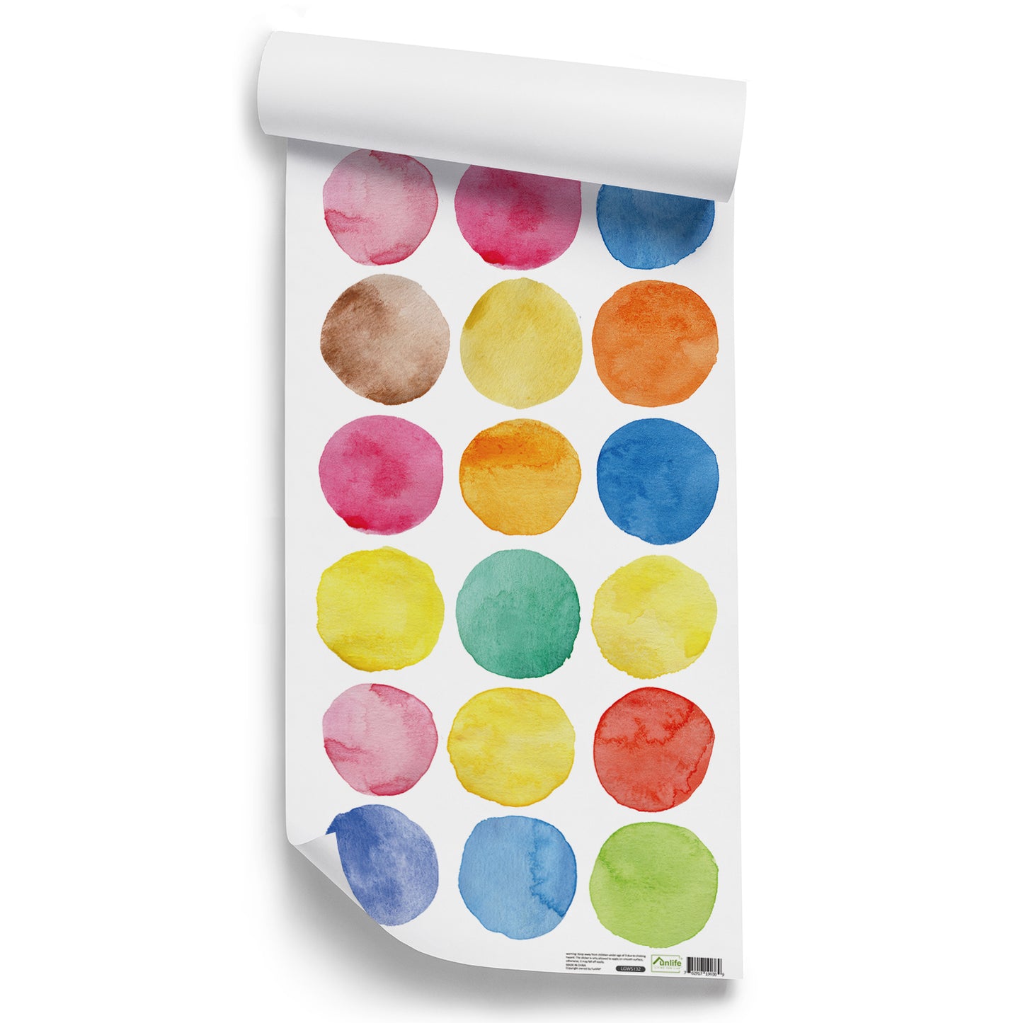 Peel and Stick PVC Large Watercolor Dot Wall Stickers