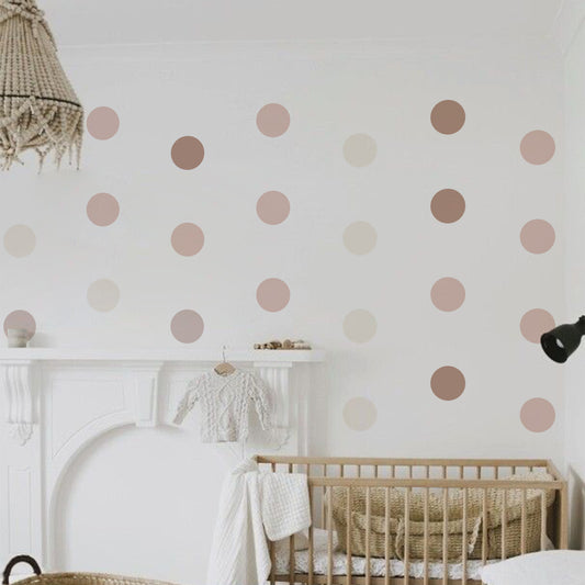 Peel and Stick PVC Large Watercolor Boho Dot Wall Stickers