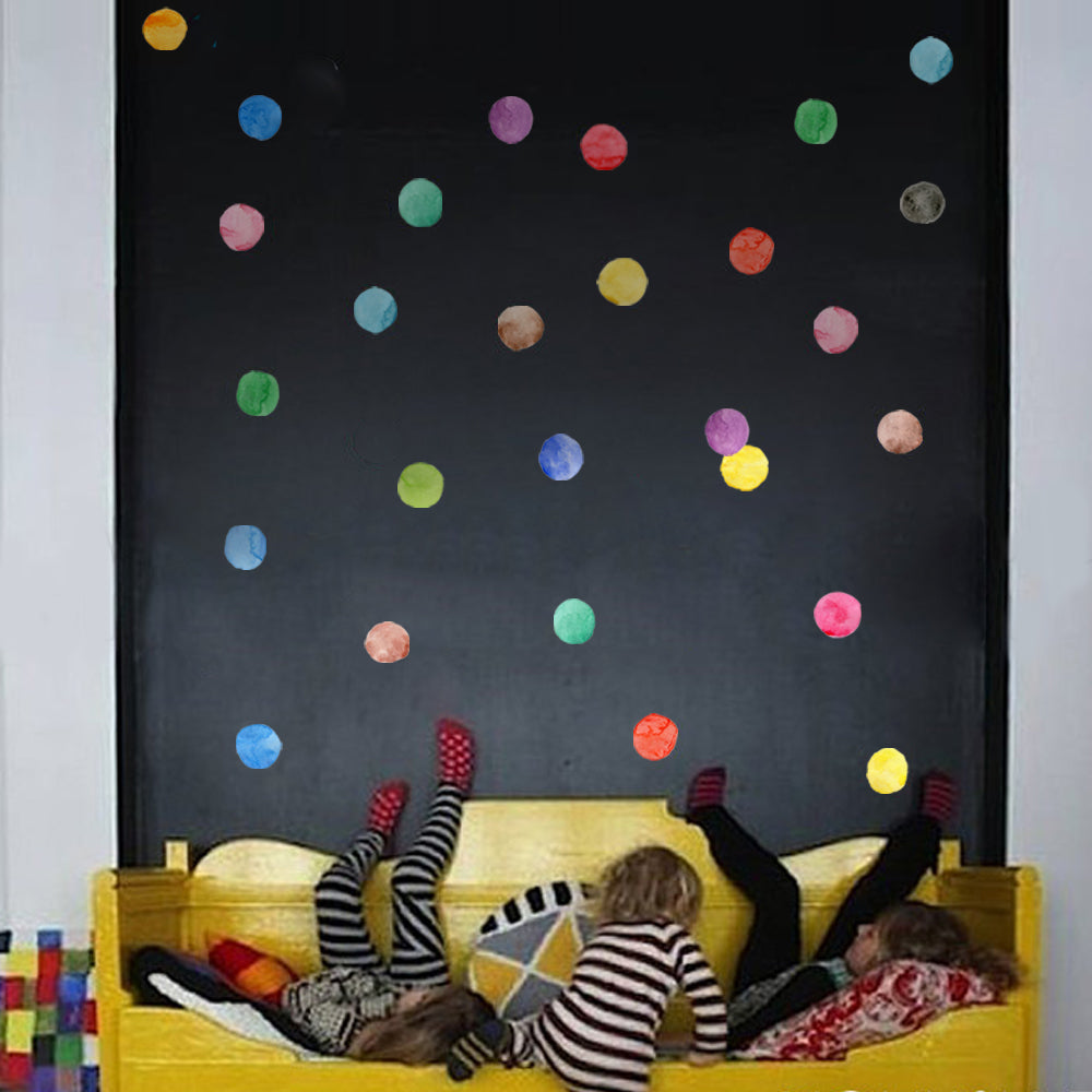 Peel and Stick PVC Small Geometric Watercolor Dot Wall Decals