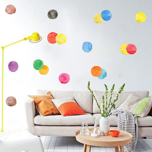 Peel and Stick PVC Small Geometric Watercolor Dot Wall Decals